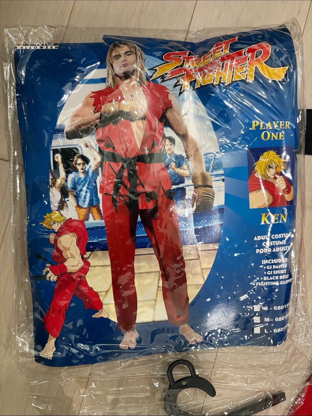 Halloween Street Fighter Ken Men’s Red Martial Arts Costume